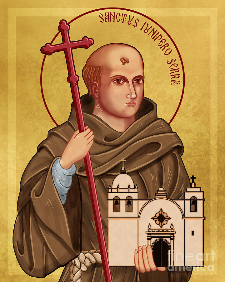 Catholic Digital Art - Icon of Saint Junipero Serra by Lawrence or AnNita Klimecki