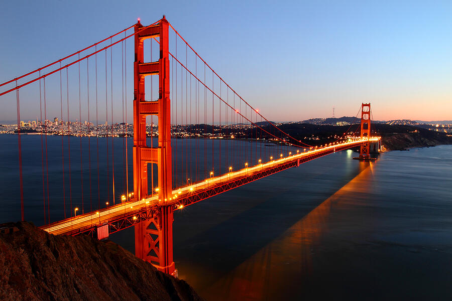 Golden Gate Bridge Photograph - Iconic Golden Gate Bridge in San Francisco by Pierre Leclerc Photography