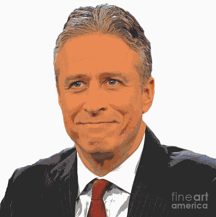 Celebrity Painting - Iconic Jon Stewart by Pd