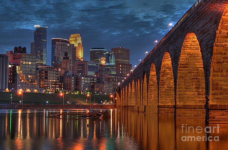 Iconic Minneapolis Stone Arch Bridge Photograph