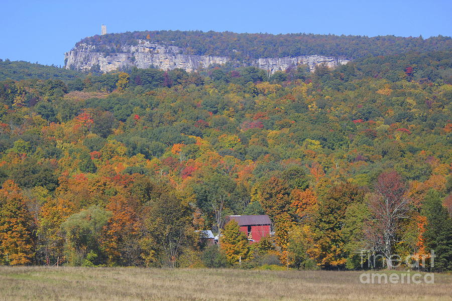 Iconic Mohonk Skytower in the Fall Photograph by Maxine Kamin
