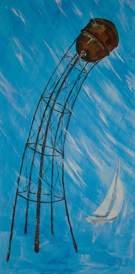 Semiahmoo Painting - Iconic Semiahmoo Water Tower by Georgia Donovan