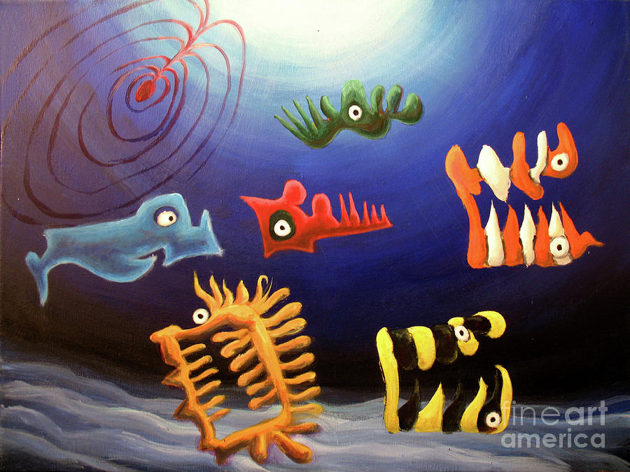 Fish Painting - Icthyology no.1 by Michelle Barone