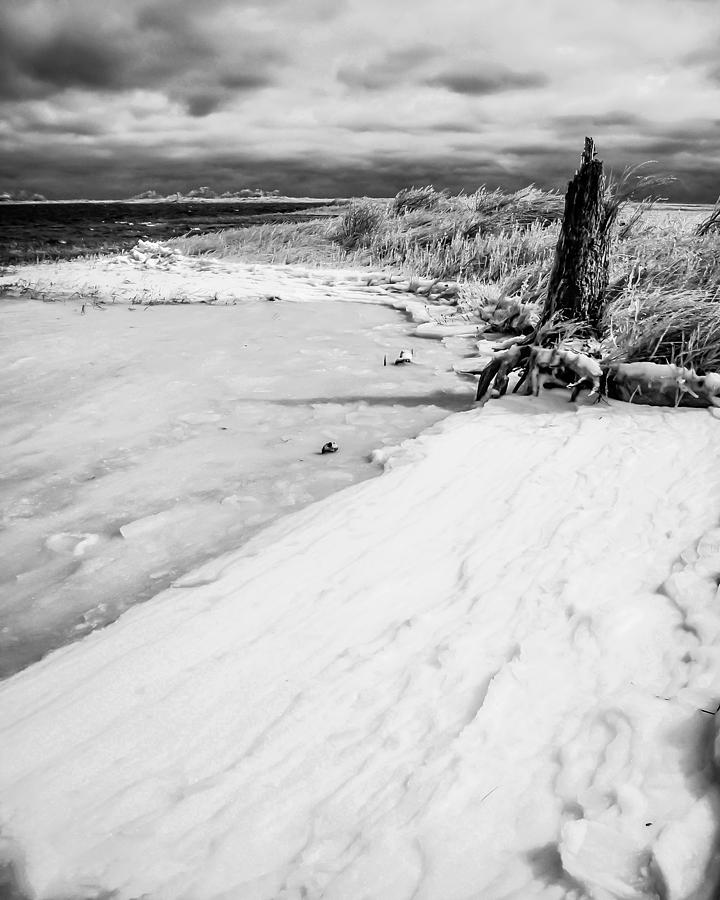 Icy Beach Photograph by Hayden Hammond