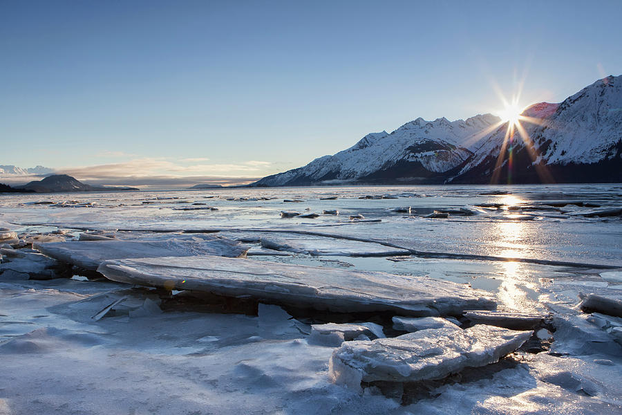 Icy Chilkat Sunset Photograph by Michele Cornelius