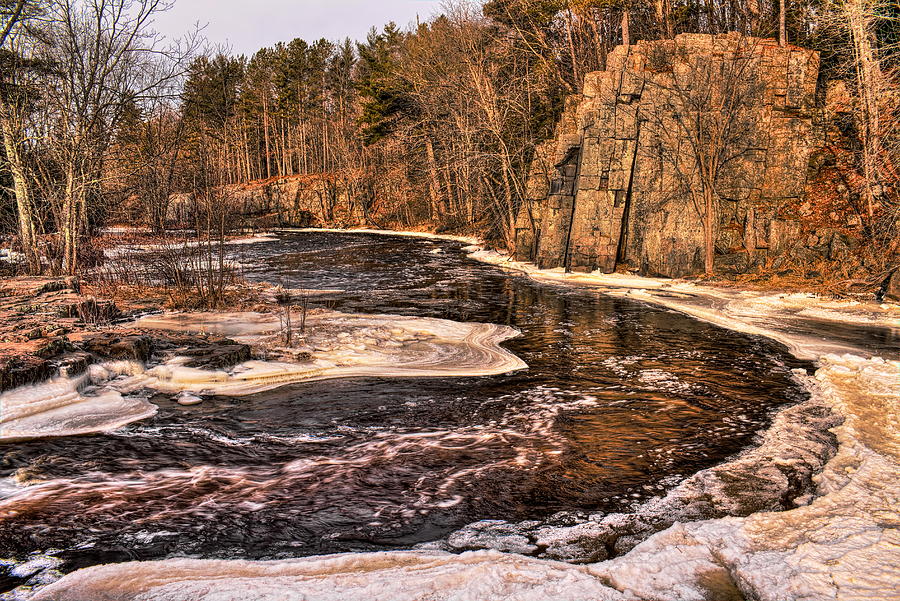 Icy Eau Claire River Photograph by Dale Kauzlaric