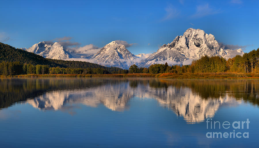 Icy Fall Oxbow Reflections Photograph by Adam Jewell