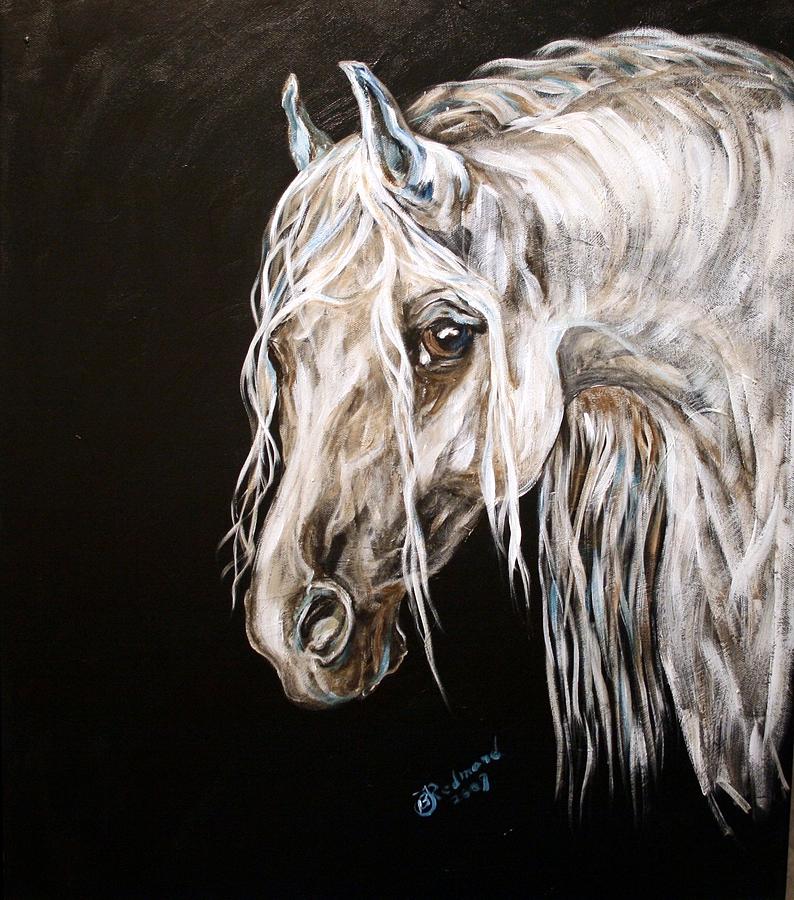 Icy Horse Painting by BJ Redmond | Fine Art America