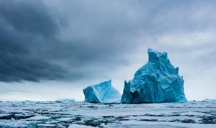 Icy Monoliths - Antarctica Iceberg Photograph Photograph by Duane Miller