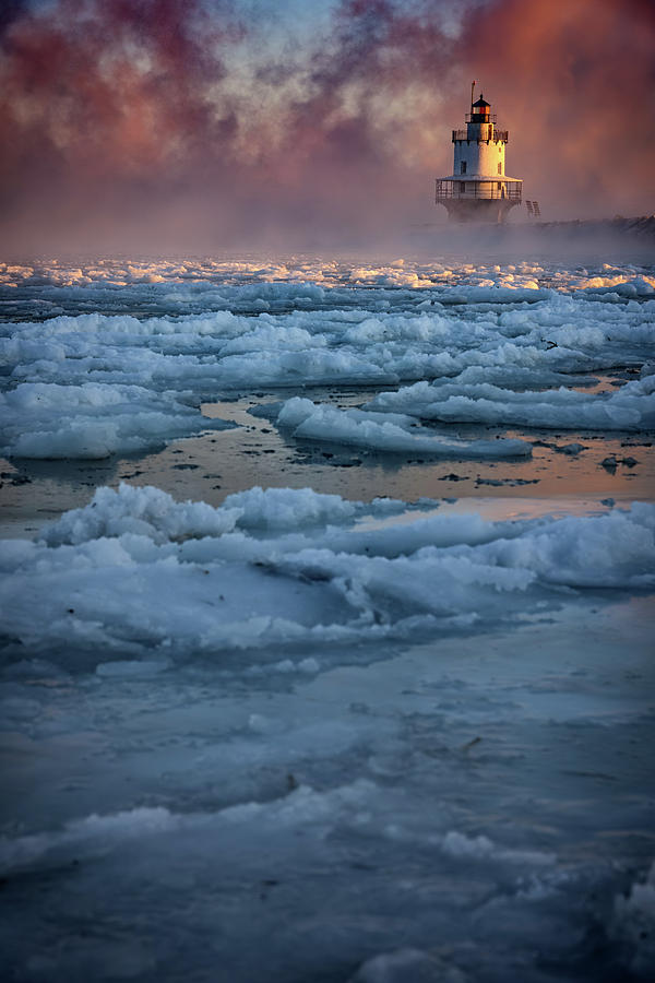 Winter Photograph - Icy Morning at Spring Point Ledge Lighthouse by Rick Berk