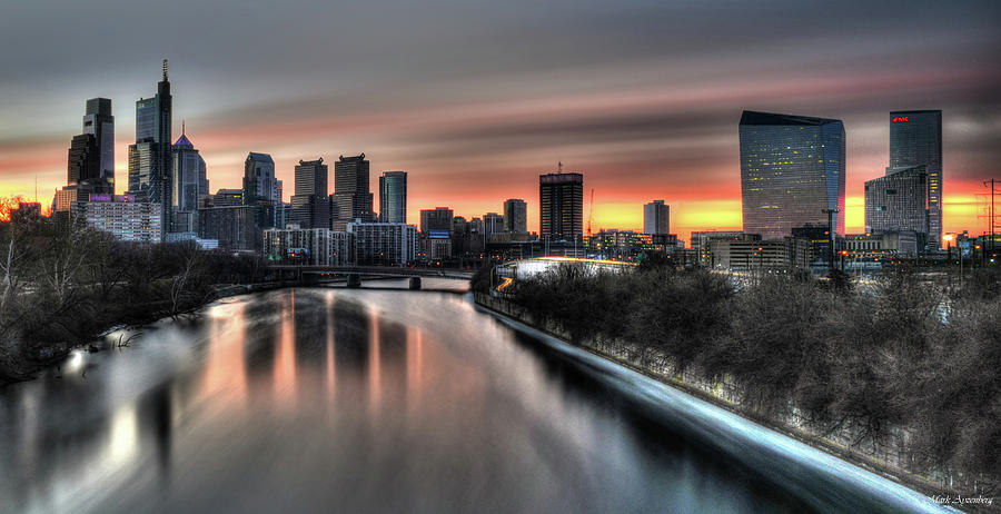 Icy Morning Philly Skyline Through Time Photograph by Mark Ayzenberg ...