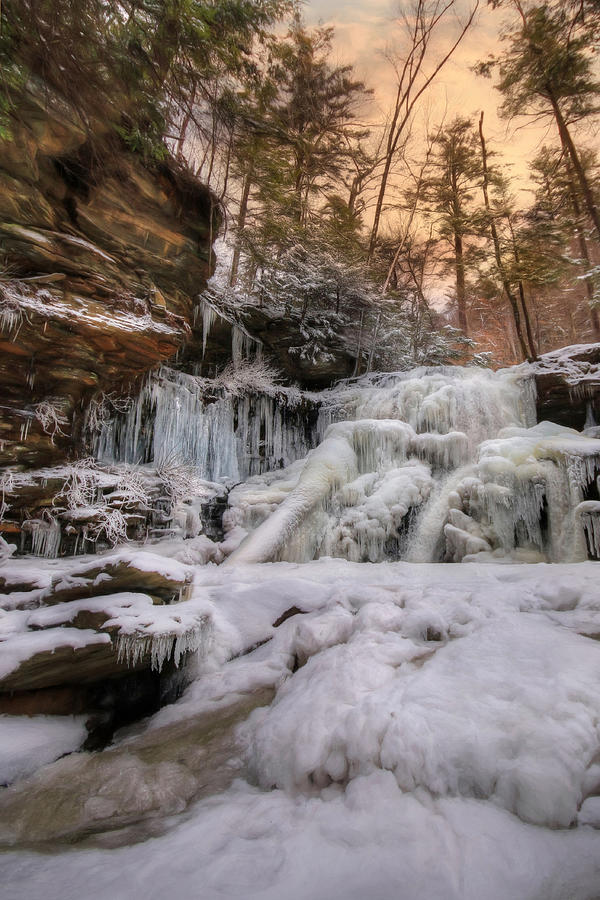 Icy Shawnee Falls Photograph by Lori Deiter
