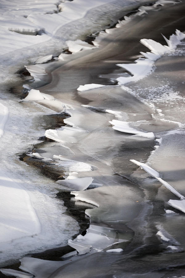 Icy Shoreline Photograph by Mike Evangelist