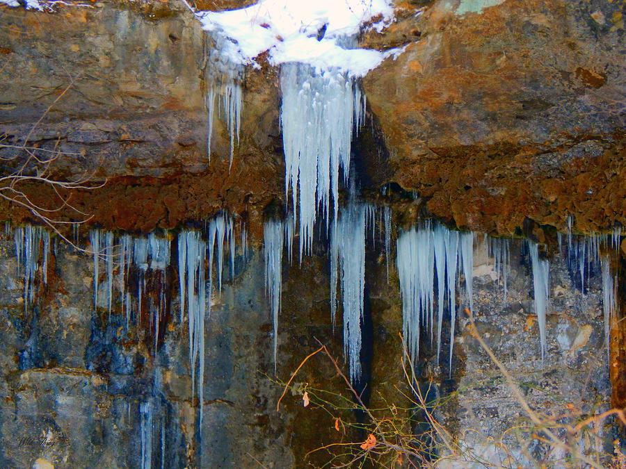 Icy Stalactites Photograph by Wild Thing