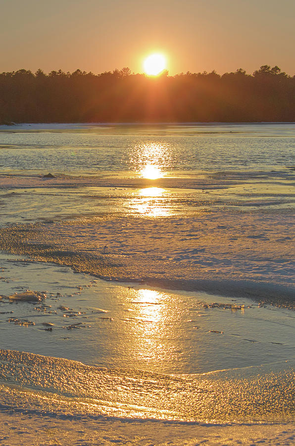 Icy Sunset Photograph by Beth Sawickie