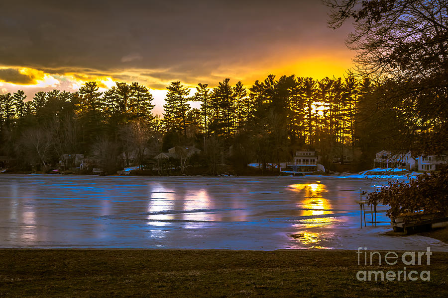 Icy sunset Photograph by Claudia M Photography