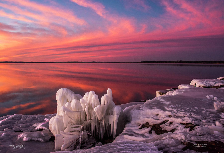 Icy Sunset Photograph by Mike Scheufler | Fine Art America