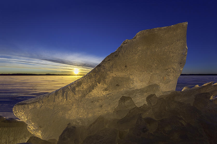 Icy Sunset Photograph by Mark Harrington