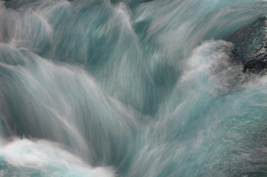 Icy Water Flow Abstract  Photograph by Jenny Rainbow