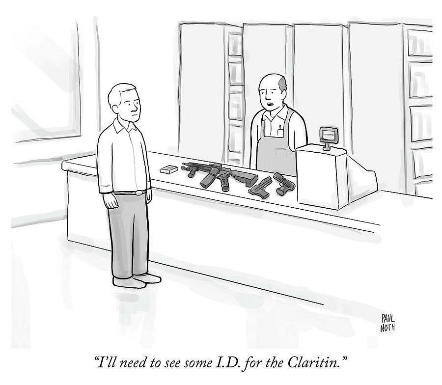 ID for the Claritin Drawing by Paul Noth