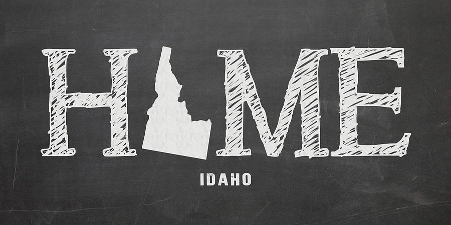 Idaho Map Mixed Media - ID Home by Nancy Ingersoll