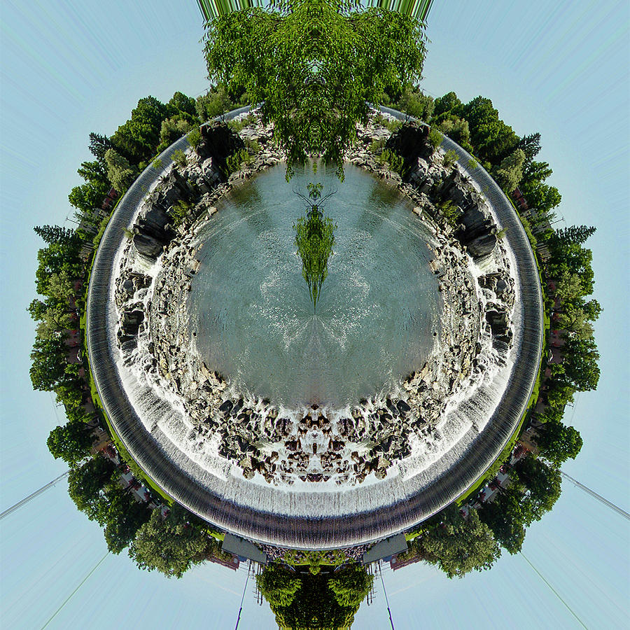 Idaho Falls Mirrored Stereographic Projection Photograph by K Bradley Washburn