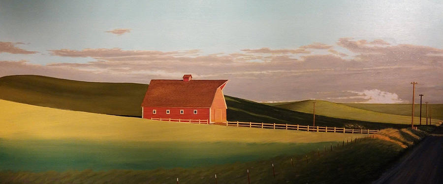 Idaho Farmstead Painting by Leonard Heid