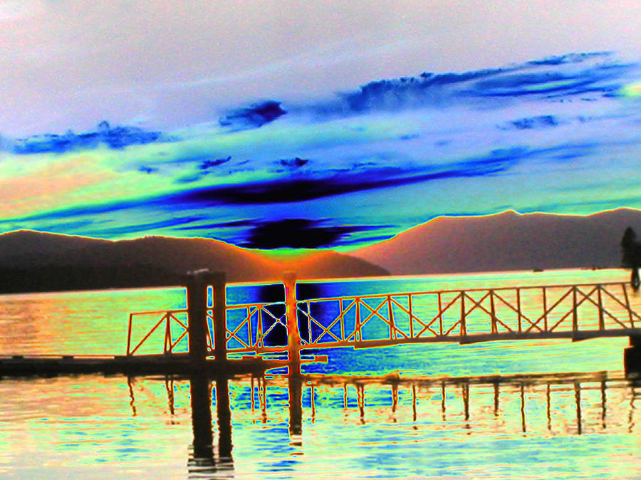 Sunset Digital Art - Idaho Lake by Peter  McIntosh