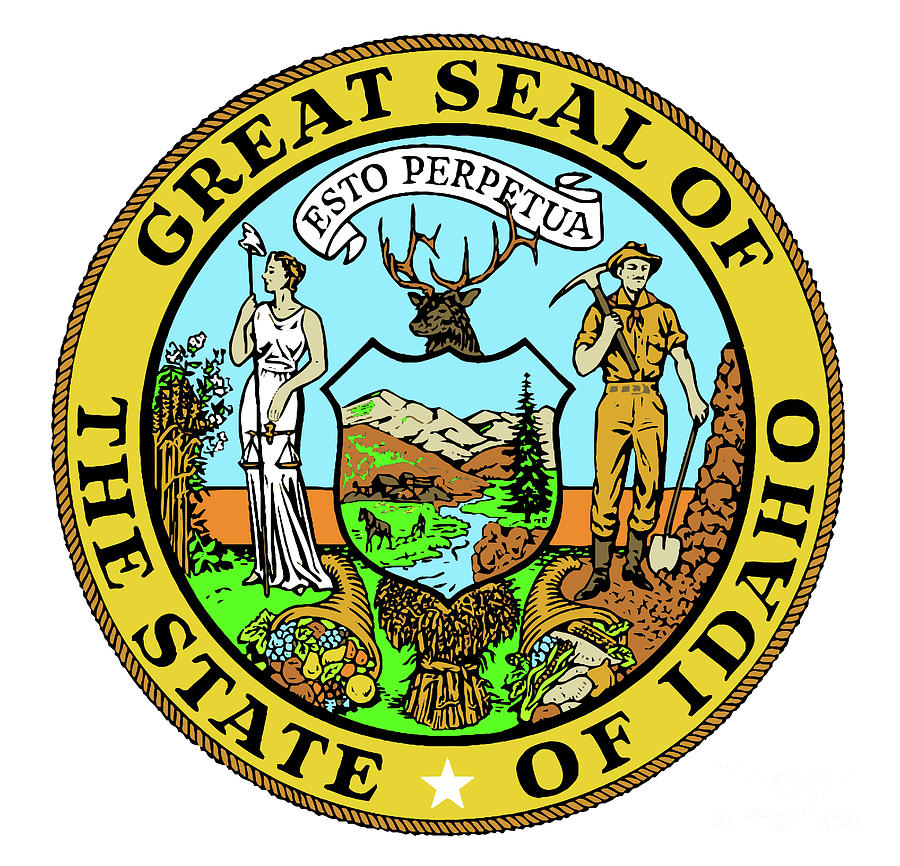 Idaho State Seal Digital Art by Bigalbaloo Stock - Fine Art America