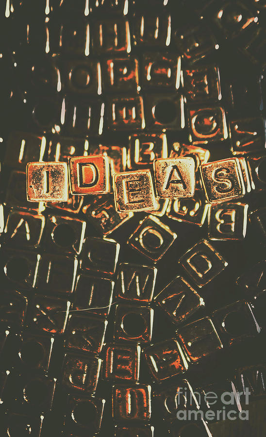 Ideas letterpress typography Photograph by Jorgo Photography