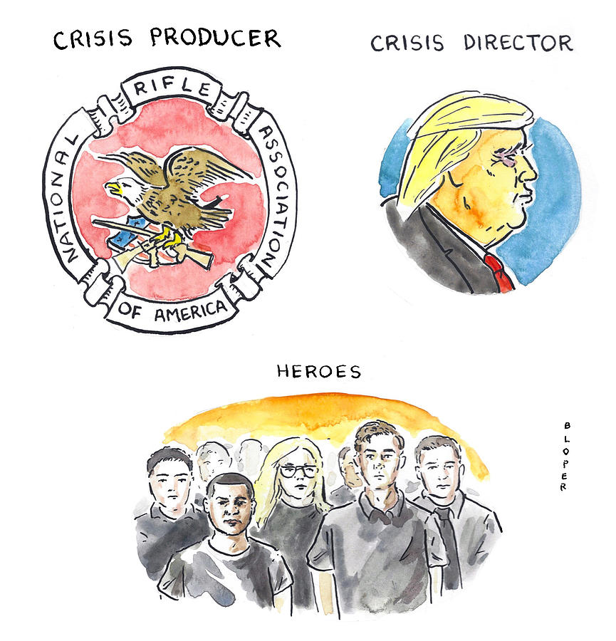Identifying the crisis producer in Parkland Drawing by Brendan Loper