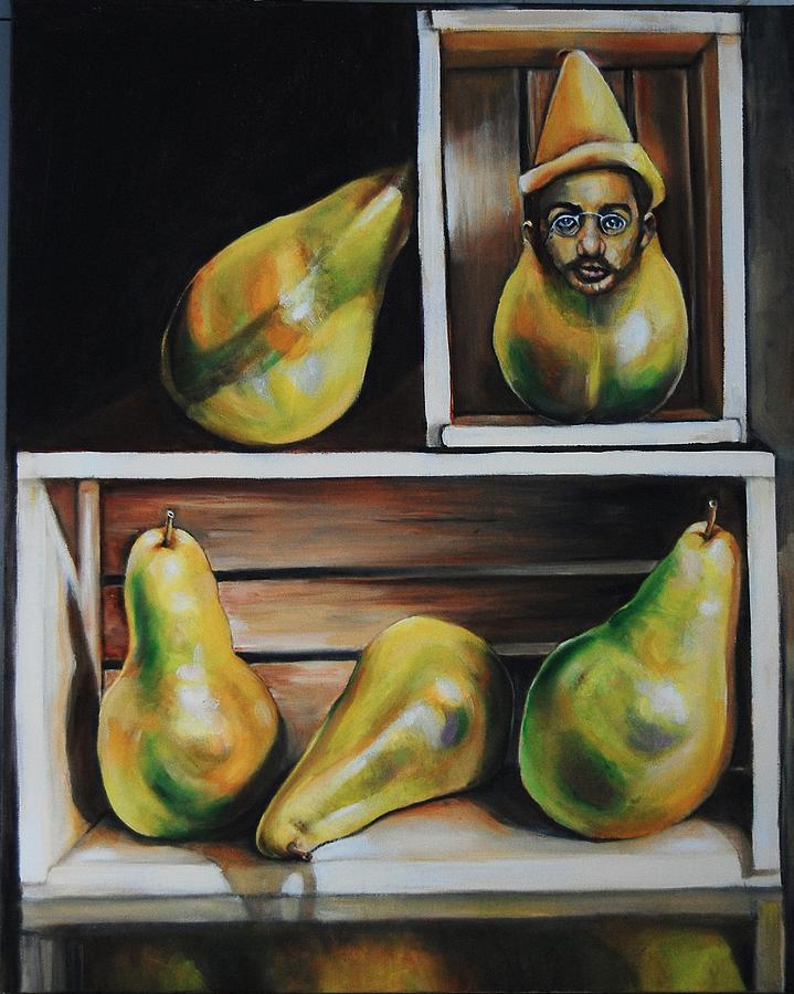 THE ODD PEAR Toulouse Lautrec As A Pear Painting by Jean Cormier