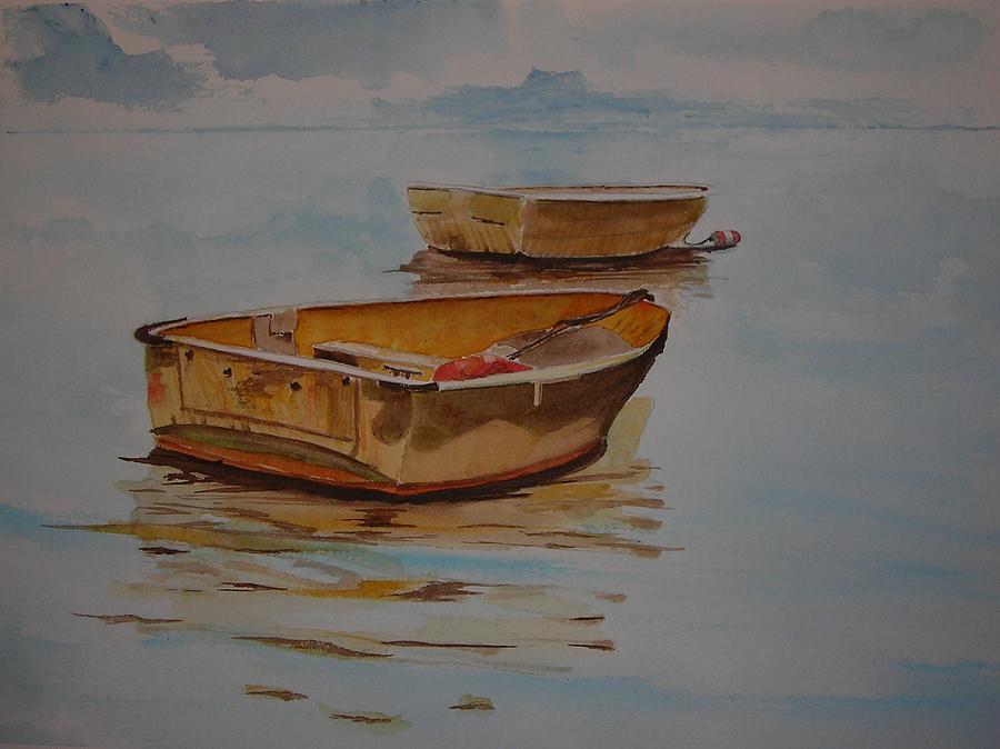 Boat Painting - Idyl by Harold Teel