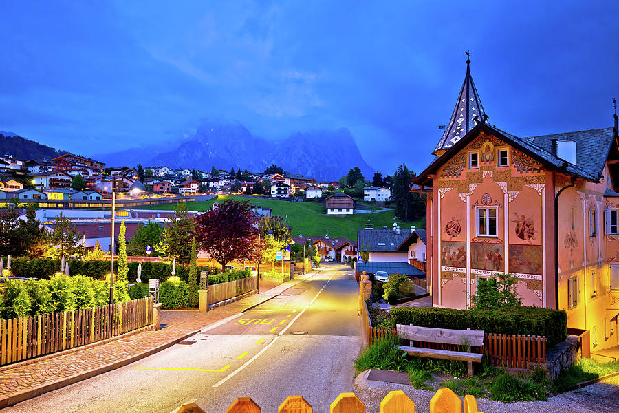 Idyllic Alpine town of Kastelruth evening view Photograph by Brch Photography