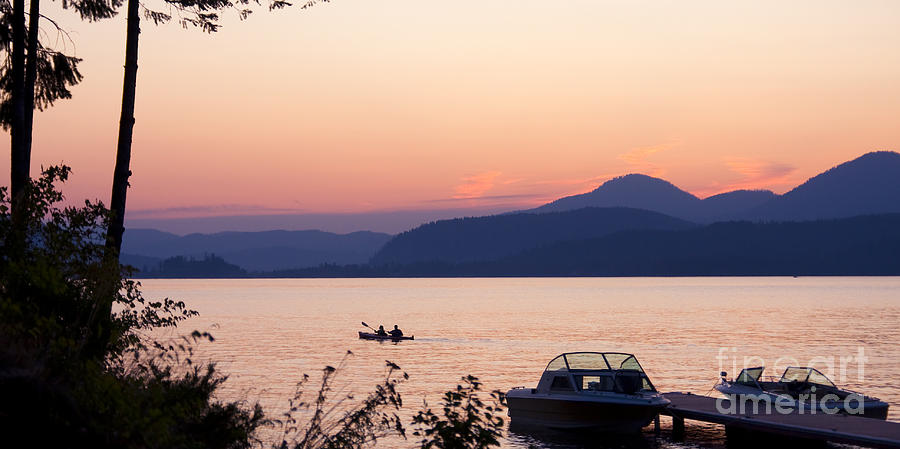 Boat Photograph - Idyllic Evening by Idaho Scenic Images Linda Lantzy