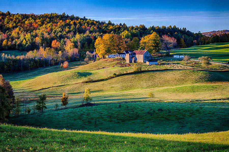 Idyllic Vermont Farm On A Hill Photograph by Jeff Folger