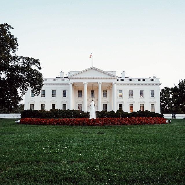 Sunset Photograph - the White House at sunset by Connor Goad