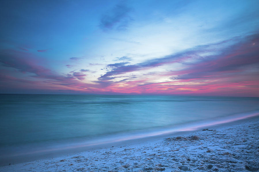 Sunset Photograph - If By Sea - Sunset Over Emerald Coast Near Destin Florida by Southern Plains Photography