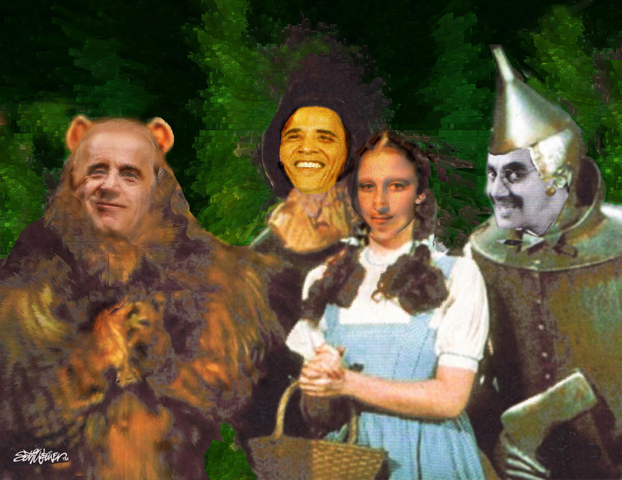 Funny Humor Parody Scarecrow Anti Biden Wizard of Oz If I Only Had A Brain Tee