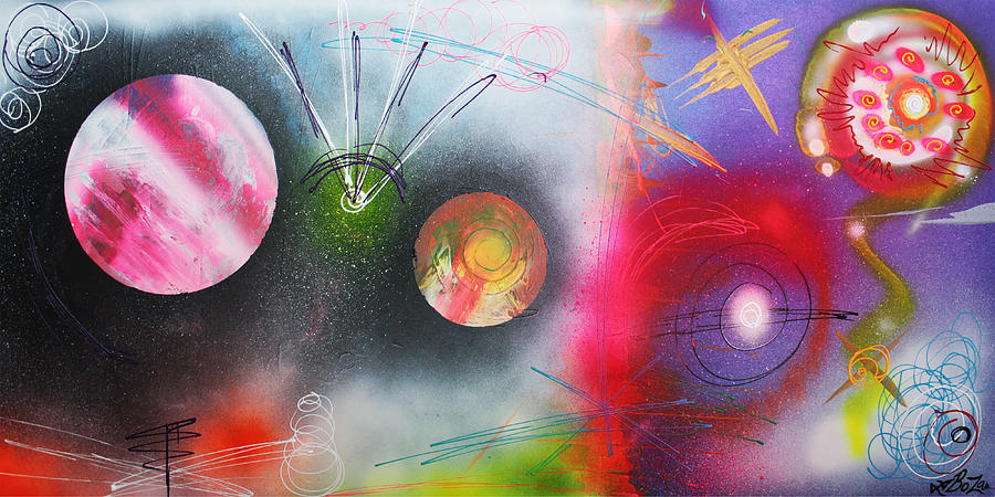 Abstract Painting - If I Were A Galaxy by Laura Barbosa Abstract Painting - If I Were A Galaxy by Laura Barbosa