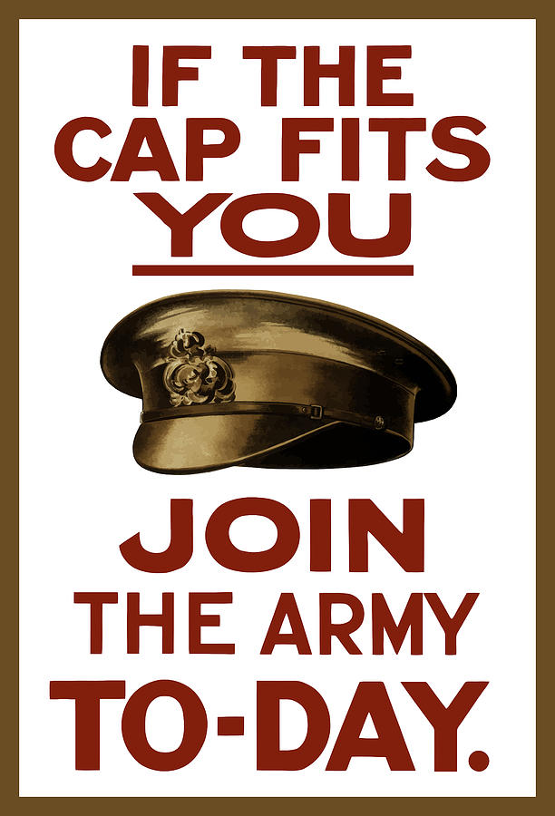 If The Cap Fits You Join The Army Painting by War Is Hell Store