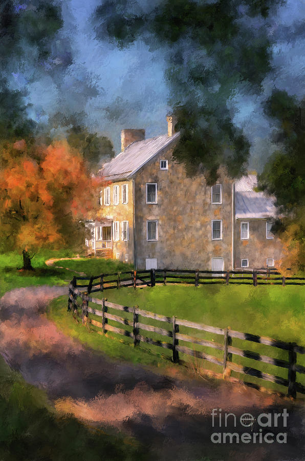 Fall Digital Art - If These Walls Could Talk  by Lois Bryan