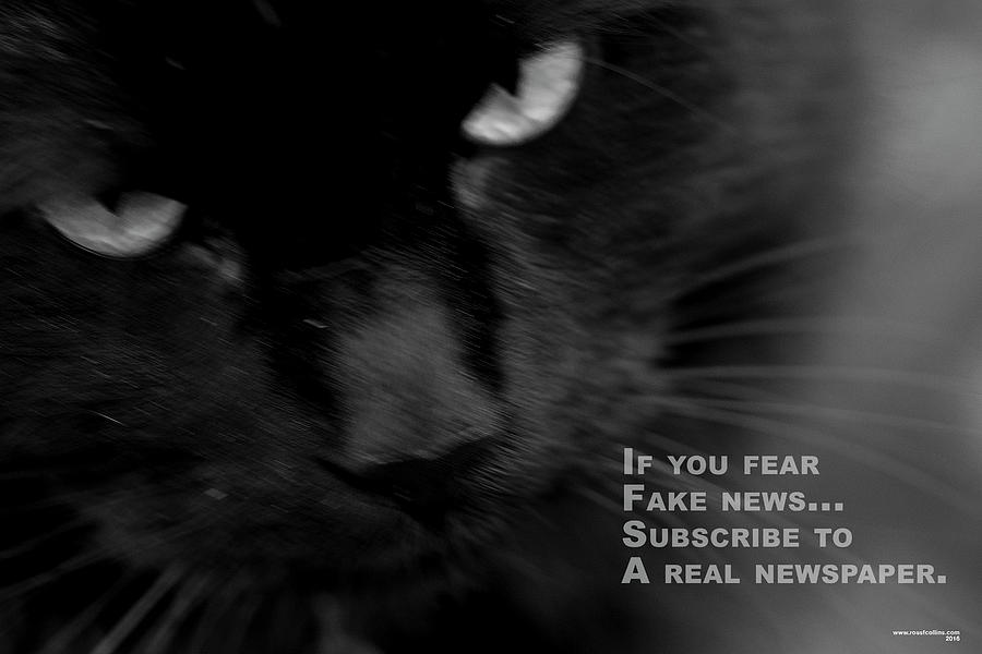 Black And White Photograph - If you fear fake news. by Ross F Collins Black And White Photograph - If you fear fake news. by Ross F Collins