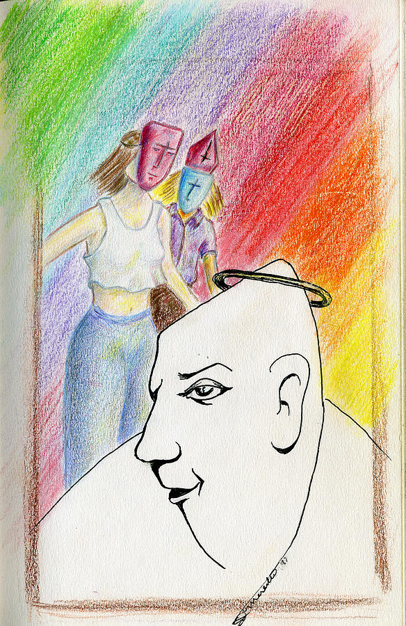 If you Meet The Buddha On The Road Color Him  or Her Drawing by Ed Meredith
