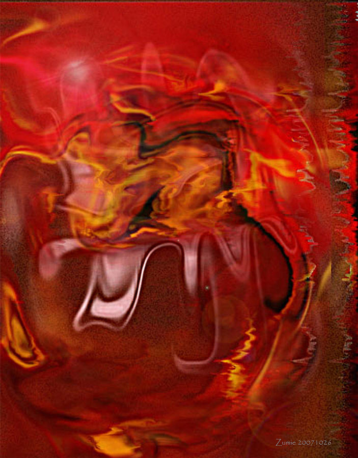 Abstract Digital Art - Ifrit by Zumie