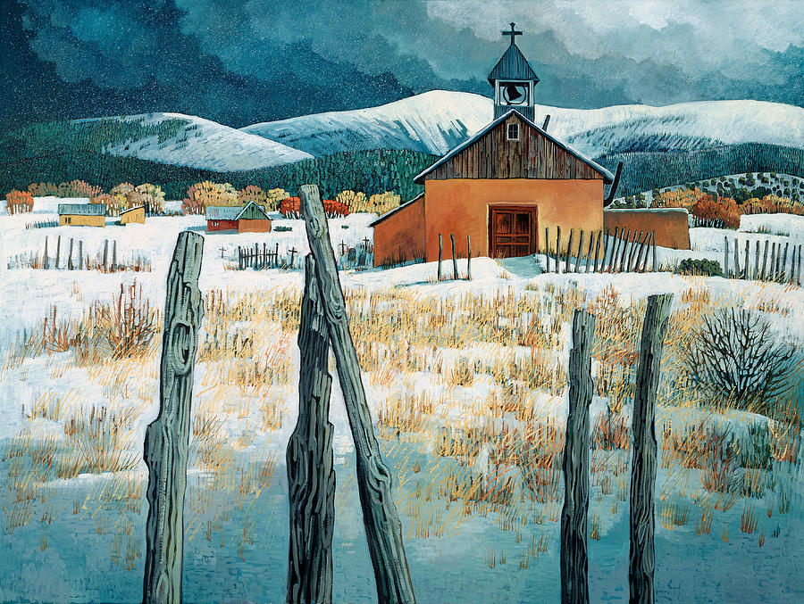 Landscape Painting - Iglesia Del Llano by Donna Clair
