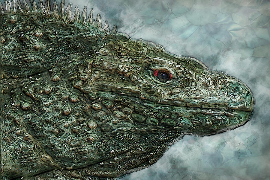 Iguana 2 Painting by Jack Zulli