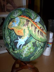 Animal Painting - Iguana Egg by Sally Durr