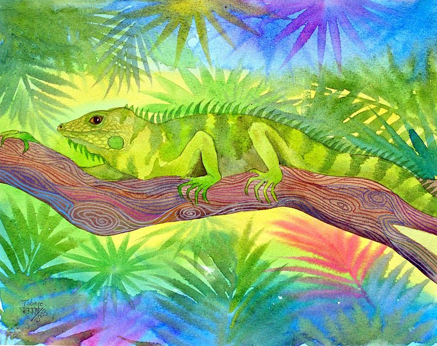 Iguana Painting by Jennifer Baird