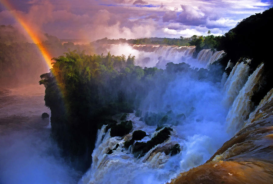 Iguazu Falls Rainbow Photograph by Dennis Cox